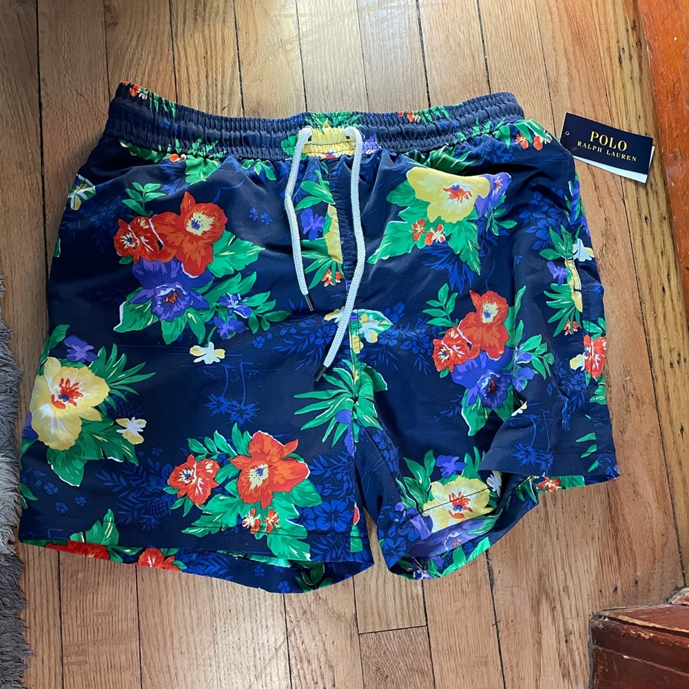 NWT Men’s Floral Print Bathing Suit